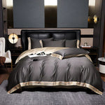 Bedding Set Embroidered Satin Cotton 300 Thread Count