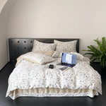 Bedding Set Fine Cotton Satin Reversible 4-Piece Set