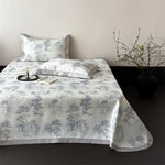 Bedding Set Fine Cotton Satin Toile-de-Jouy Print