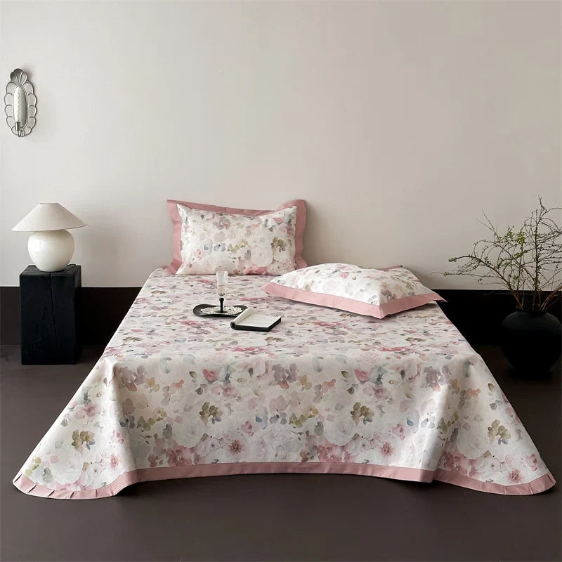 Bedding Set Fine Cotton Satin Toile-de-Jouy Print