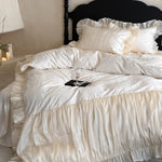 Bedding Set Fine Satin Jacquard Ruffled Bed Skirt