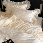 Bedding Set Fine Satin Jacquard Ruffled Bed Skirt