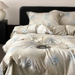 Bedding Set Fine Satin Watercolor Floral 4-Piece