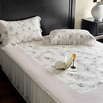 Bedding Set Floral Center Panel With Attached Bed Skirt