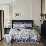 Bedding Set Geometric Jacquard Satin Trim 4-Piece Set