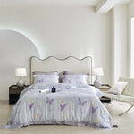 Bedding Set Geometric Jacquard Satin Trim 4-Piece Set