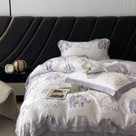Bedding Set Geometric Jacquard Satin Trim 4-Piece Set