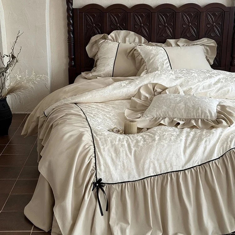 Bedding Set Jacquard Breathable Cotton 4-Piece Set
