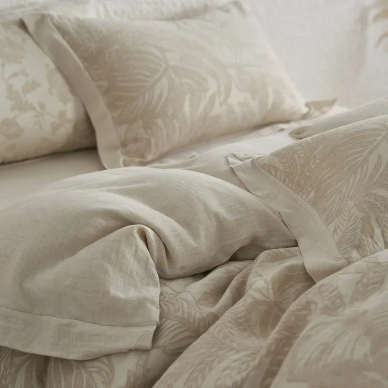 Bedding Set Jacquard Linen Breathable & Antibacterial