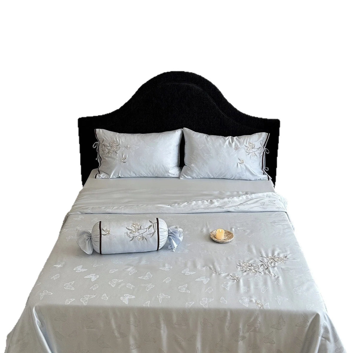 Bedding Set Jacquard Satin Butterfly Motif 4-Piece