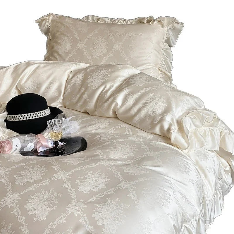 Bedding Set Jacquard Satin Temperature-Regulating 4-Piece
