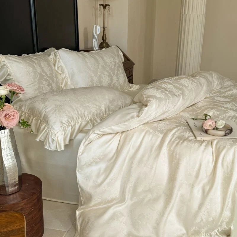 Bedding Set Jacquard Satin Temperature-Regulating 4-Piece