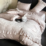 Bedding Set Jacquard Texture Satin-Look 4-Piece