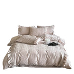 Bedding Set Jacquard Texture Satin-Look 4-Piece