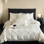Bedding Set Jacquard Texture Satin-Look 4-Piece