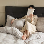 Bedding Set Leaf Relief Jacquard Lightly Quilted Reversible