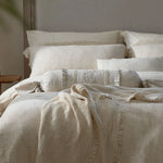 Bedding Set Linen & Cotton Blend Breathable 4-Piece