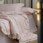 Bedding Set Linen-Cotton Blend Breathable Integrated Bed Skirt