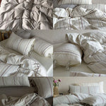 Bedding Set Linen-Cotton Temperature-Regulating Reversible 4-Piece