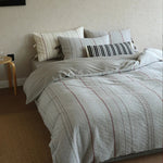 Bedding Set Linen-Cotton Temperature-Regulating Reversible 4-Piece