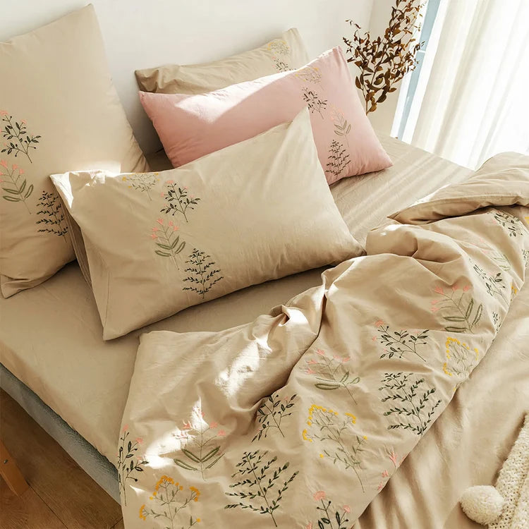Bedding Set Long-Staple Cotton Enzyme-Washed 4-Piece