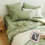 Bedding Set Long-Staple Cotton Enzyme-Washed Embroidered 4-Piece
