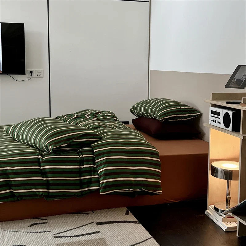 Bedding Set Mako Cotton Breathable Concealed Zipper