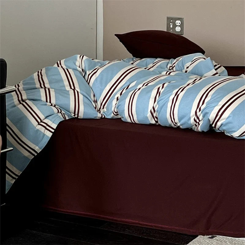 Bedding Set Mako Cotton Breathable Concealed Zipper