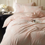 Bedding Set Milk Fiber Floral Embroidery Breathable Warmth
