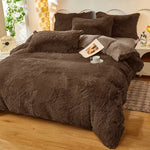 Bedding Set Plush Sherpa Fleece Machine-Washable