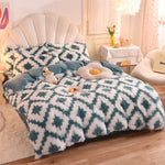 Bedding Set Plush Sherpa Fleece Machine-Washable