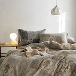 Bedding Set Pure Cotton Textured Botanical Print
