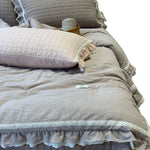 Bedding Set Quilted Breathable Cotton Lace Ruffles