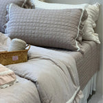 Bedding Set Quilted Breathable Cotton Lace Ruffles
