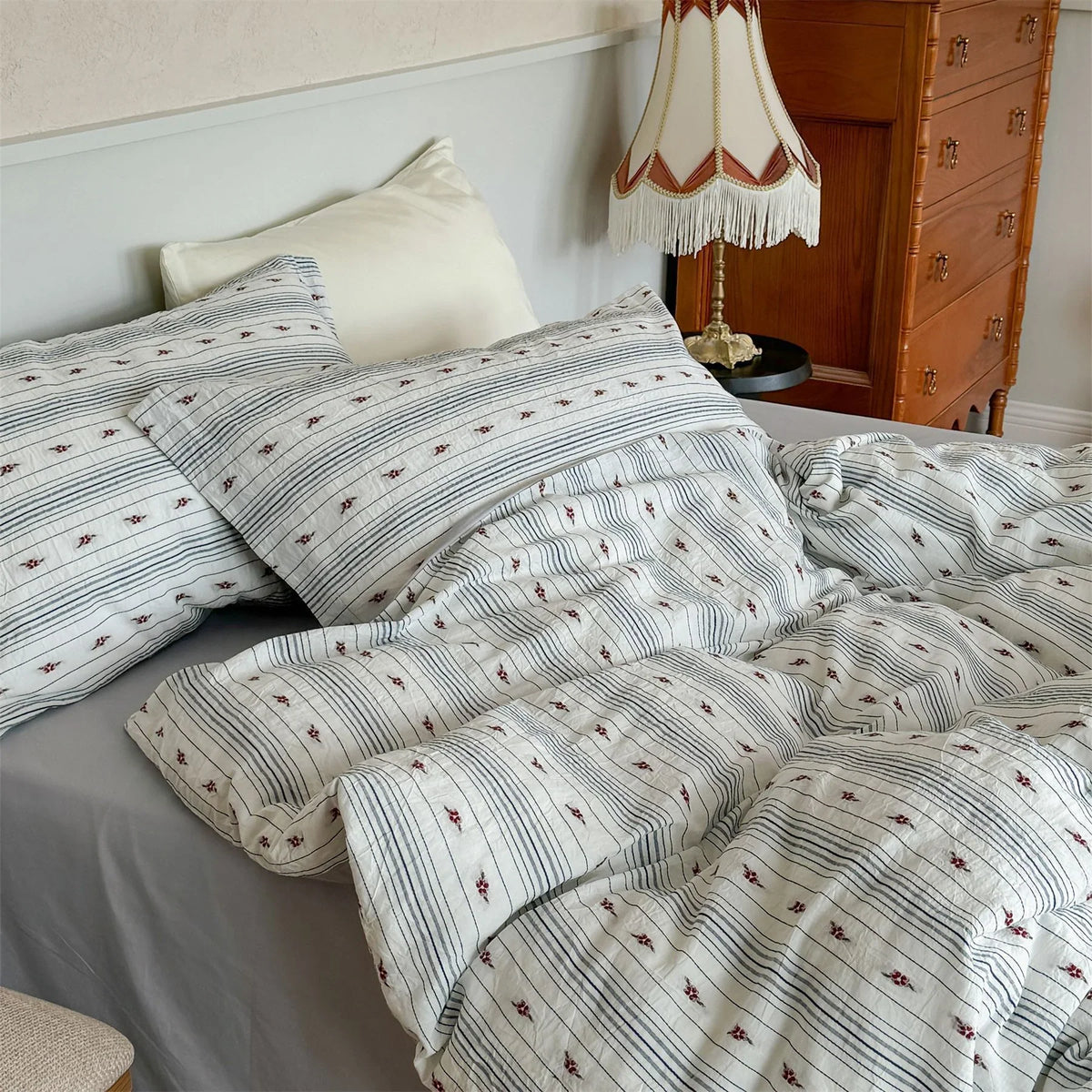 Bedding Set Quilted Cotton Breathable 4-Piece Set