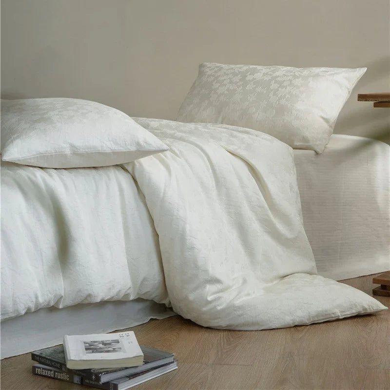 Bedding Set Quilted Cotton Jacquard Reversible Machine Washable