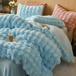 Bedding Set Rabbit Fur Fleece Warm & Breathable