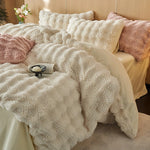 Bedding Set Rabbit Fur Fleece Warm & Breathable