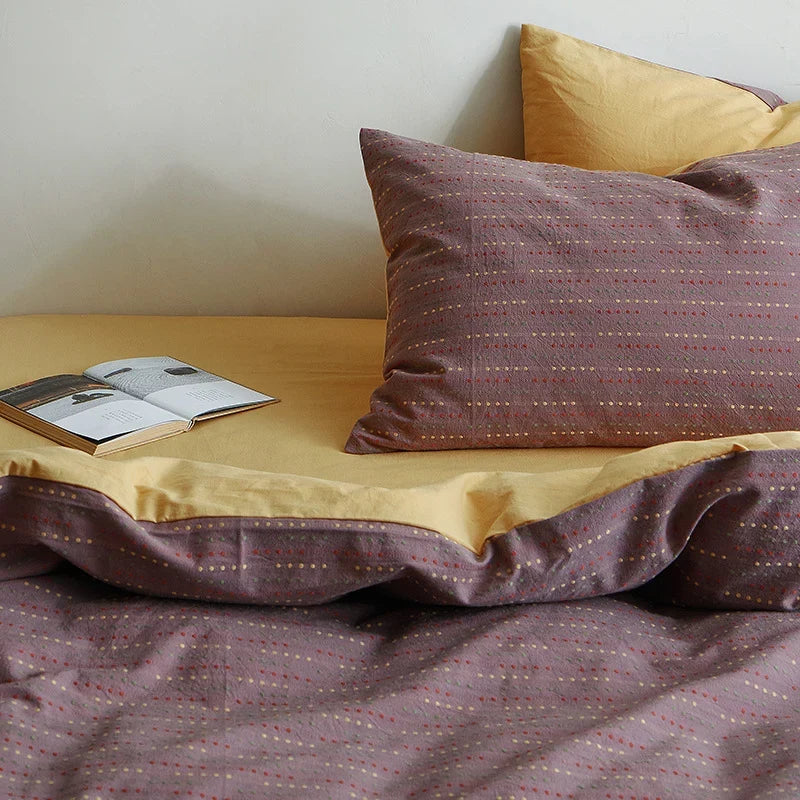 Bedding Set Reversible Breathable Cotton Blend Easy Care