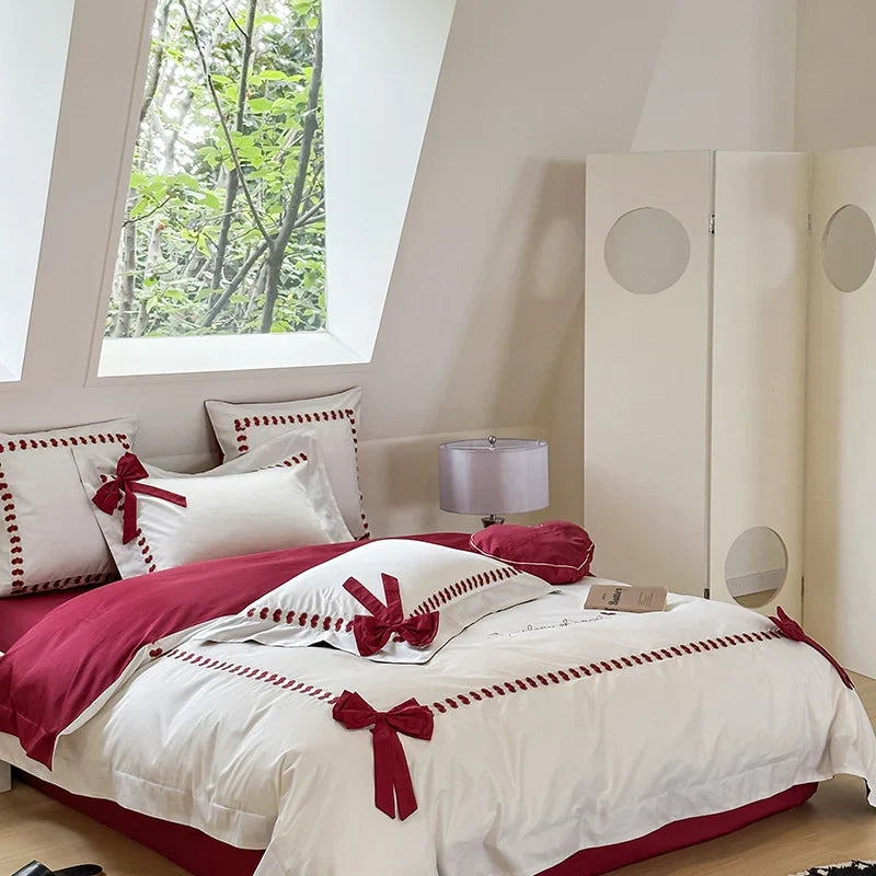 Bedding Set Reversible Breathable Cotton Satin