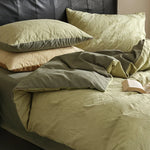 Bedding Set Reversible Cotton Satin Floral Jacquard