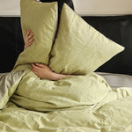 Bedding Set Reversible Cotton Satin & Floral Jacquard