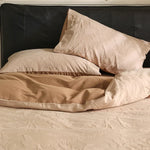 Bedding Set Reversible Cotton Satin & Floral Jacquard