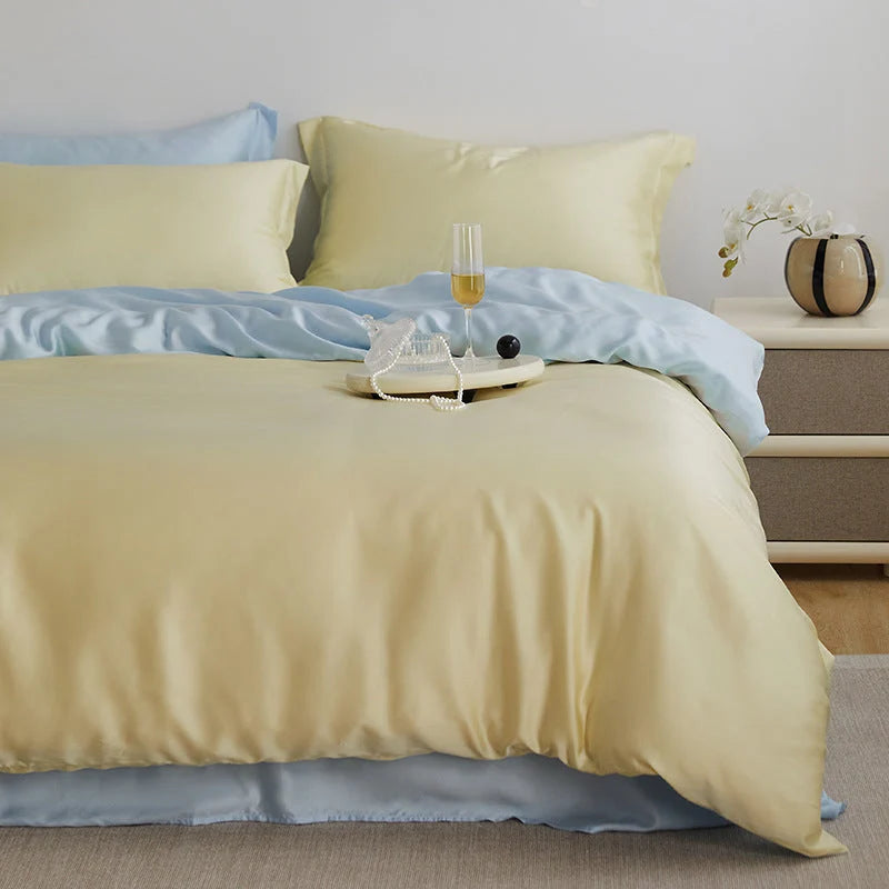 Bedding Set Reversible Satin Silky Soft 4-Piece
