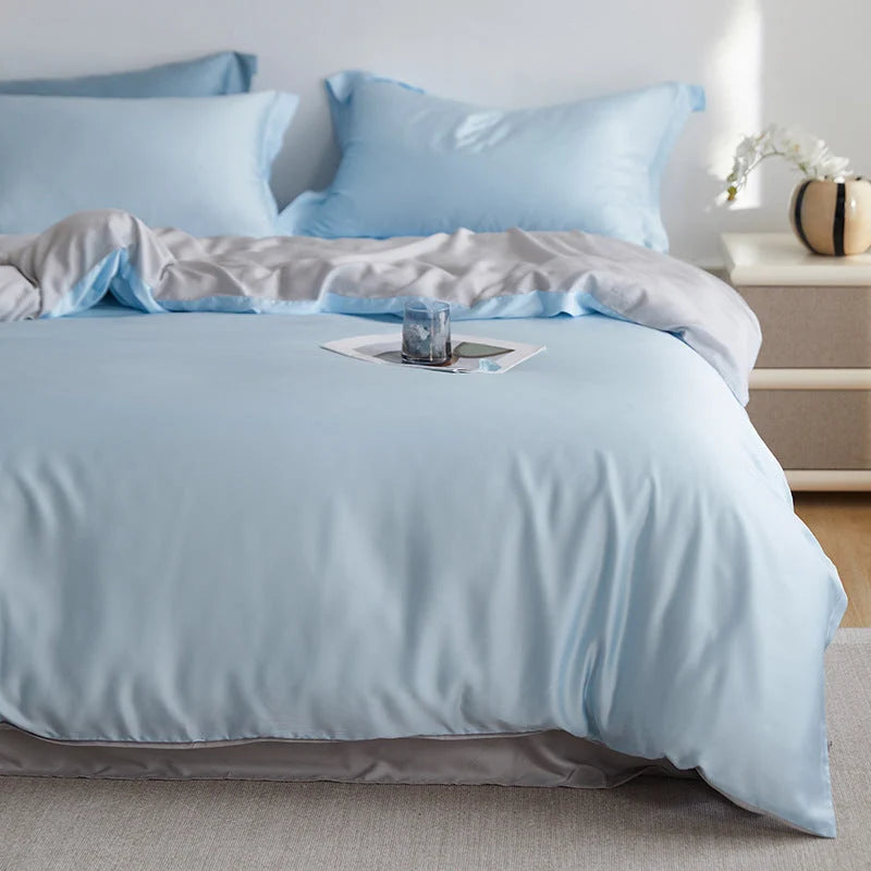 Bedding Set Reversible Satin Silky Soft 4-Piece