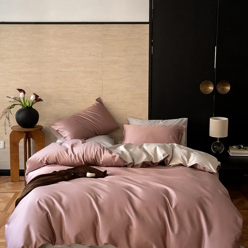 Bedding Set Reversible Woven Satin Temperature-Regulating