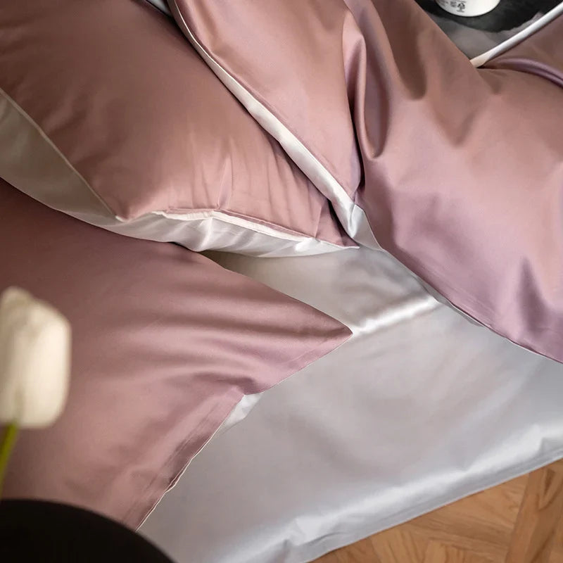 Bedding Set Reversible Woven Satin Temperature-Regulating