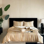 Bedding Set Satin Breathable 4-Piece Machine-Washable