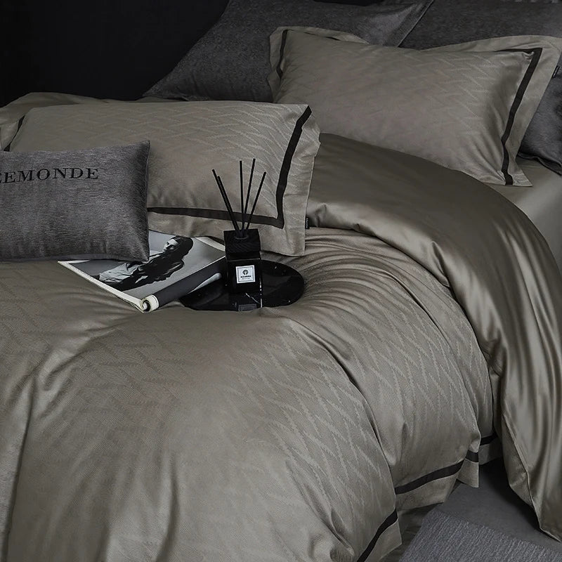 Bedding Set Satin Cotton Breathable 4-Piece
