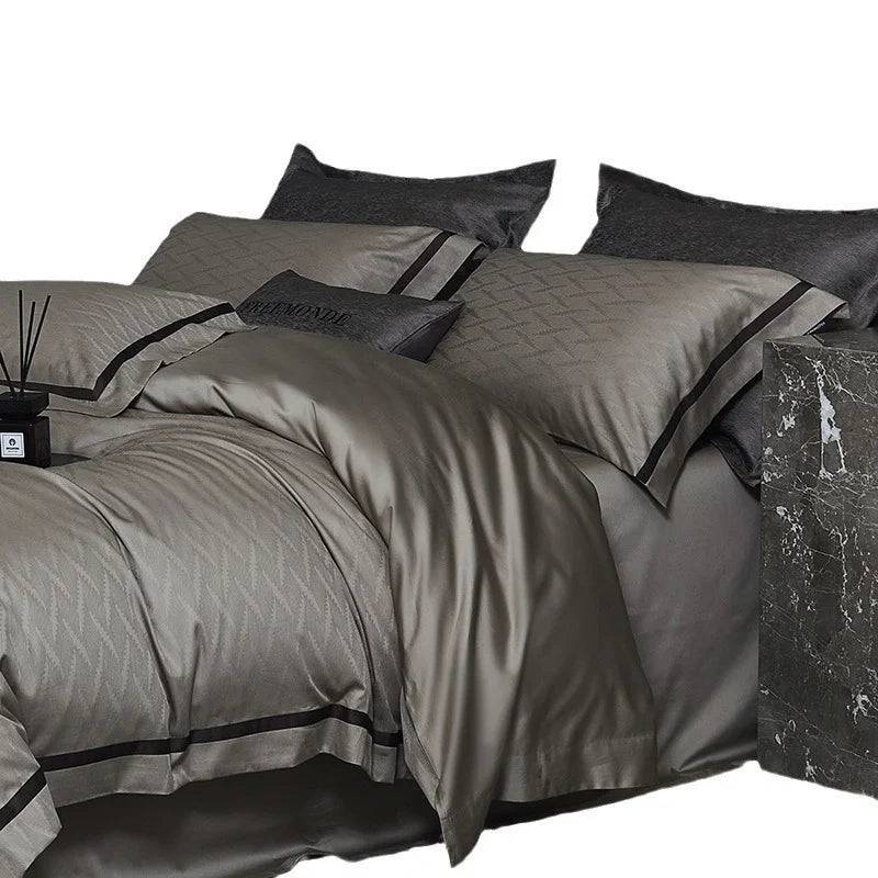 Bedding Set Satin Cotton Breathable 4-Piece